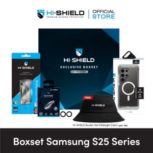 HI-SHIELD Box Set SAMSUNG S25 Series - ฟิล์มกระจก ฟิล์มกล้อง เคส [คูปองติดฟิล์มฟรี]
