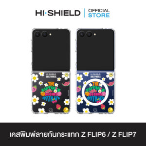 [ZFLIP7 / ZFLIP6] HI-SHIELD เคสใสกันกระแทก Samsung ZFLIP7 / ZFLIP6 รุ่น Smiley035