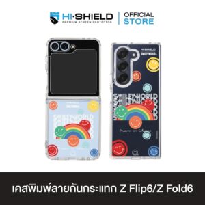 HI-SHIELD เคสใสกันกระแทก Samsung ZFLIP6 รุ่น Smiley033