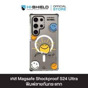 HI-SHIELD Magsafe Shockproof Case รุ่น Happy Smile3 [SAMSUNG S24 Ultra , S25 Ultra] - เคสแม่เหล็กกันกระแทก