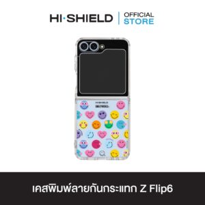 [ZFLIP6] HI-SHIELD เคสใสกันกระแทก Samsung ZFLIP6 รุ่น Smileyworld Smiley003