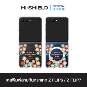 [ZFLIP7 / ZFLIP6] HI-SHIELD เคสใสกันกระแทก Samsung ZFLIP7 / ZFLIP6 รุ่น Smileyworld Smiley068
