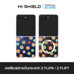 [ZFLIP7 / ZFLIP6] HI-SHIELD เคสใสกันกระแทก Samsung ZFLIP7 / ZFLIP6 รุ่น Smileyworld Smiley069