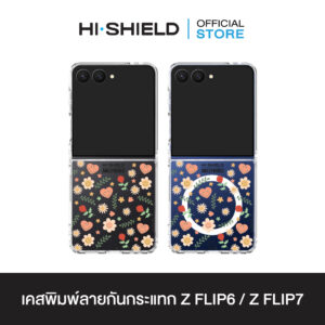 [ZFLIP7 / ZFLIP6] HI-SHIELD เคสใสกันกระแทก Samsung ZFLIP7 / ZFLIP6 รุ่น Smileyworld Smiley070