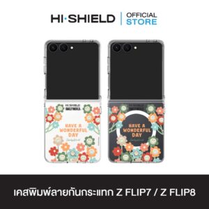 [ZFLIP8 / ZFLIP7] HI-SHIELD เคสใสกันกระแทก Samsung ZFLIP8 / ZFLIP7 รุ่น Smileyworld Smiley068