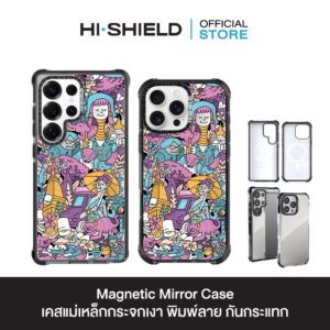 HI-SHIELD Magnetic Mirror Case รุ่น KAMO S184 - เคสแม่เหล็กกระจกเงากันกระแทก [15Pro/15ProMax/16Pro/16ProMax/S25Ultra]