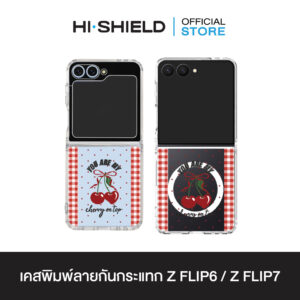 [ZFLIP7 / ZFLIP6] HI-SHIELD เคสใสกันกระแทก Samsung ZFLIP7 / ZFLIP6 รุ่น Polka Dot S190