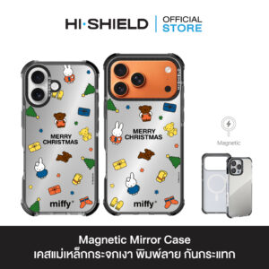 HI-SHIELD Magnetic Mirror Case รุ่น Miffy MF015 - เคสแม่เหล็กกระจกเงากันกระแทก [iPhone17]
