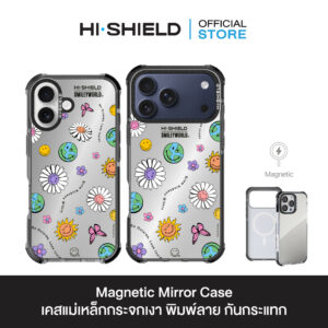 HI-SHIELD Magnetic Mirror Case รุ่น Smiley SW008 - เคสแม่เหล็กกระจกเงากันกระแทก [iPhone17]