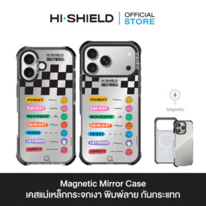 HI-SHIELD Magnetic Mirror Case รุ่น Smiley SW020 - เคสแม่เหล็กกระจกเงากันกระแทก [iPhone17]