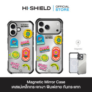 HI-SHIELD Magnetic Mirror Case รุ่น Smiley SW022 - เคสแม่เหล็กกระจกเงากันกระแทก [iPhone17]