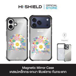 HI-SHIELD Magnetic Mirror Case รุ่น Smiley SW026 - เคสแม่เหล็กกระจกเงากันกระแทก [iPhone17]
