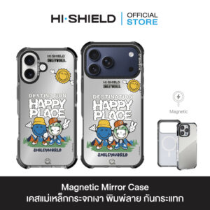 HI-SHIELD Magnetic Mirror Case รุ่น Smiley SW032 - เคสแม่เหล็กกระจกเงากันกระแทก [iPhone17]