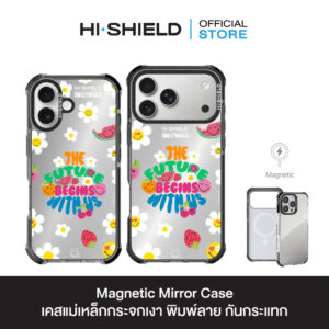 HI-SHIELD Magnetic Mirror Case รุ่น Smiley SW035 - เคสแม่เหล็กกระจกเงากันกระแทก [iPhone17]