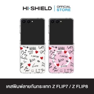 [ZFLIP8 / ZFLIP7] HI-SHIELD เคสใสกันกระแทก Samsung ZFLIP8 / ZFLIP7 รุ่น Smileyworld Smiley076