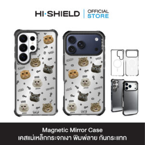 HI-SHIELD Magnetic Mirror Case รุ่น Noodmi S203 -เคสแม่เหล็กกระจกเงากันกระแทก [iPhone15/16/17/S25/S26Ultra]
