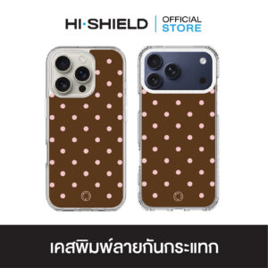 HI-SHIELD เคสใสกันกระแทก iPhone รุ่น Polkadot S205 [เคส iPhone17,iPhone16,iPhone15,iPhone14,iPhone13,iPhone12]