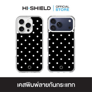 HI-SHIELD เคสใสกันกระแทก iPhone รุ่น Polkadot S207 [เคส iPhone17,iPhone16,iPhone15,iPhone14,iPhone13,iPhone12]