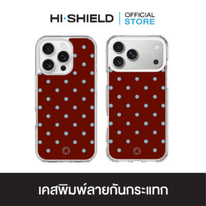 HI-SHIELD เคสใสกันกระแทก iPhone รุ่น Polkadot S211 [เคส iPhone17,iPhone16,iPhone15,iPhone14,iPhone13,iPhone12]