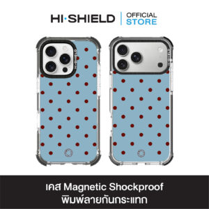 HI-SHIELD Magnetic Shockproof Case รุ่น Polkadot S210 [iPhone17/iPhone16/iPhone15/iPhone14] - เคสแม่เหล็ก