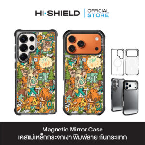HI-SHIELD Magnetic Mirror Case รุ่น KAMO S212 - เคสแม่เหล็กกระจกเงากันกระแทก [iPhone15/16/17/S25/S26Ultra]