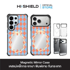 HI-SHIELD Magnetic Mirror Case รุ่น Frame S217 - เคสแม่เหล็กกระจกเงากันกระแทก [iPhone15/16/17/S25/S26Ultra]