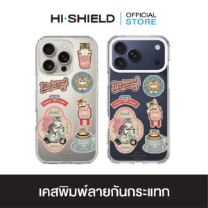 HI-SHIELD เคสใสกันกระแทก iPhone รุ่น Mofusand FS006 [เคส iPhone18/17/16/15/14/13/12/11]