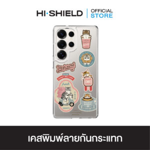 [S25ultra,S24ultra,S23ultra] HI-SHIELD เคสใสกันกระแทก Samsung รุ่น Mofusand FS006