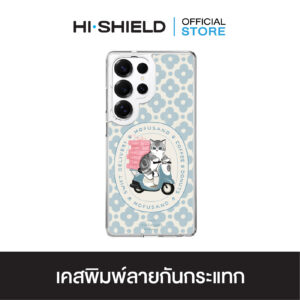 [S25ultra,S24ultra,S23ultra] HI-SHIELD เคสใสกันกระแทก Samsung รุ่น Mofusand FS007